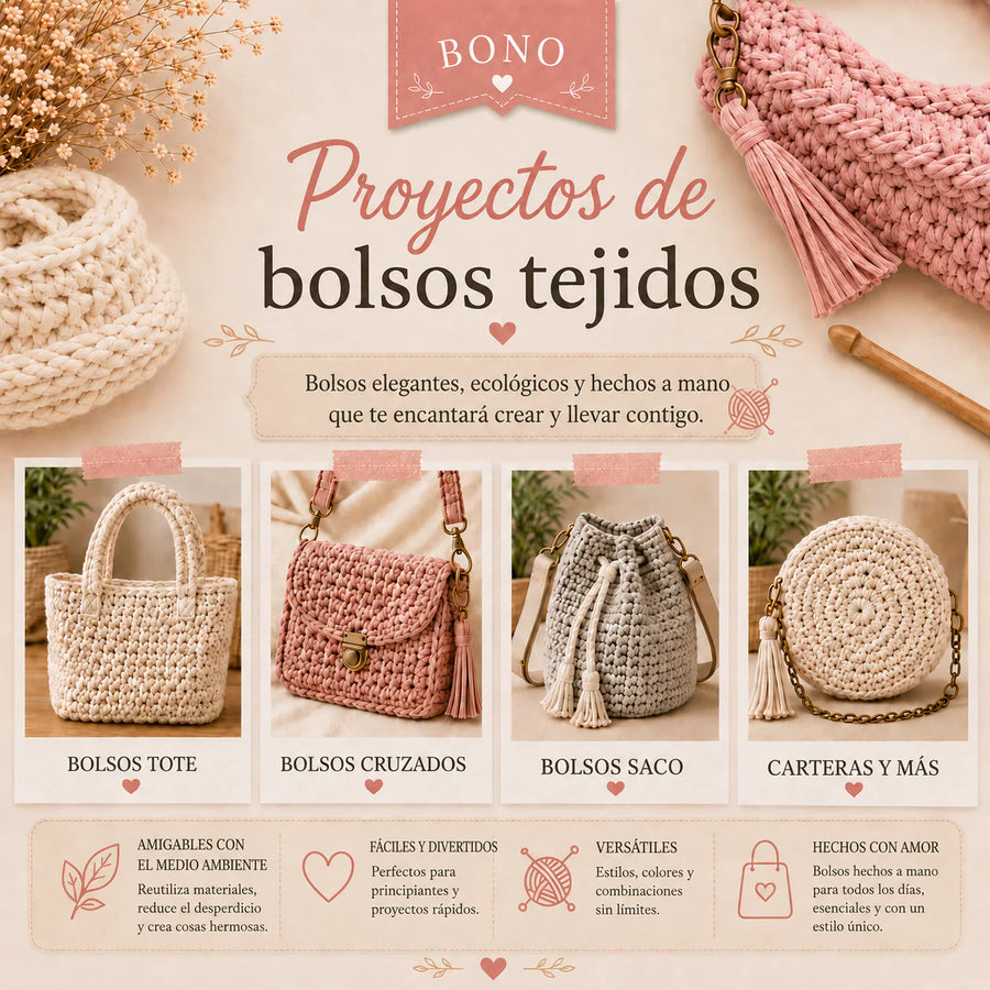 Proyectos de bolsos tejidos